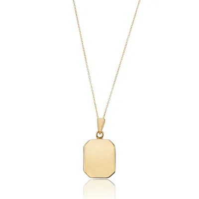 LILY & ROO SOLID GOLD SMALL SQUARE LOCKET NECKLACE