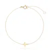Lily & Roo Solid Gold Tiny Cross Bracelet
