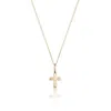 Lily & Roo Solid Gold Tiny Cross Necklace