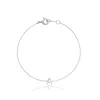 Lily & Roo Solid White Gold Miniature Initial Letter Bracelet In Silver