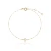 Lily & Roo Women's Gold Diamond Style Miniature Initial Letter Bracelet In Gold