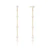 Lily & Roo Women's Gold Four Pearl Drop Earrings In Gold