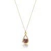 Lily & Roo Women's Gold Glass Garnet Teardrop Locket In Gold