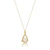 Lily & Roo Women's Gold Glass Moonstone Teardrop Locket In Gold