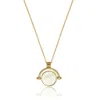 Lily & Roo Women's Gold Mother Of Pearl Spinning Disc Necklace In Gold