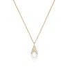 Lily & Roo Women's Gold Pearl Initial Necklace In Gold