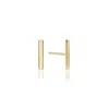 Lily & Roo Women's Gold Plain Bar Stud Earrings In Gold