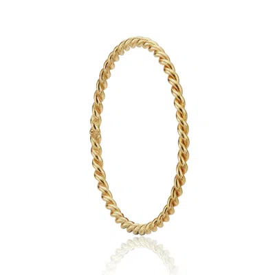 Lily & Roo Women's Gold Thin Twisted Stacking Ring