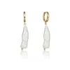Lily & Roo Women's Gold / White Gold Baroque Pearl Shard Hoop Earrings In Multi