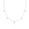 Lily & Roo Women's Silver Diamond Style Marquise Drop Necklace In Silver