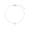 Lily & Roo Women's Silver Diamond Style Miniature Initial Letter Bracelet In Silver