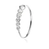 Lily & Roo Women's Silver Graduated Diamond Style Stacking Ring In Silver