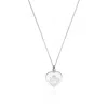 Lily & Roo Women's Silver Small Heart St Christopher Necklace In Silver