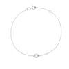 Lily & Roo Women's Silver Solid White Gold Floating Diamond Bracelet In Silver