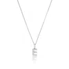 Lily & Roo Women's Silver Solid White Gold Genuine Diamond Initial Letter Necklace In Silver