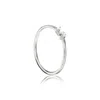Lily & Roo Women's Silver Three Baguette Diamond Style Ring In Silver