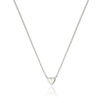 Lily & Roo Women's Silver Tiny Heart Necklace