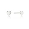 Lily & Roo Women's Silver Tiny Heart Stud Earrings In Silver