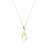 Lily & Roo Women's Solid Gold Curve Initial Letter Necklace In Gold