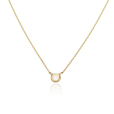 Lily & Roo Women's Solid Gold Floating Diamond Necklace