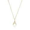 Lily & Roo Women's Solid Gold Genuine Diamond Initial Letter Necklace In Gold