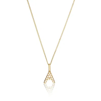 Lily & Roo Women's Solid Gold Genuine Diamond Initial Letter Necklace