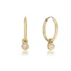 Lily & Roo Women's Solid Gold Mini Diamond Hoop Earrings In Gold