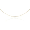 Lily & Roo Solid Gold Single Pearl Choker Necklace