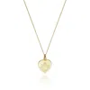 Lily & Roo Women's Solid Gold Small Heart St Christopher Necklace In Gold