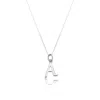 Lily & Roo Women's Solid Sterling Silver Curve Small Initial Letter Necklace In Silver