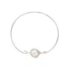 Lily & Roo Women's Sterling Silver Baroque Pearl Bangle In Silver