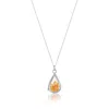 Lily & Roo Women's Sterling Silver Carnelian Birthstone Teardrop Locket In Silver