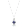 Lily & Roo Women's Sterling Silver Lapis Birthstone Teardrop Locket In Silver