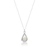 Lily & Roo Women's Sterling Silver Rose Quartz Birthstone Teardrop Locket In Silver