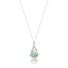 Lily & Roo Women's Sterling Silver Turquoise Birthstone Teardrop Locket In Silver