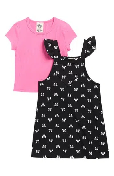 Lily Bleu Kids' Twofer Dress Set In Black