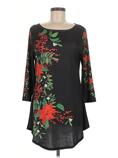 Lily By Firmiana 3/4 Sleeve Blouse In Black