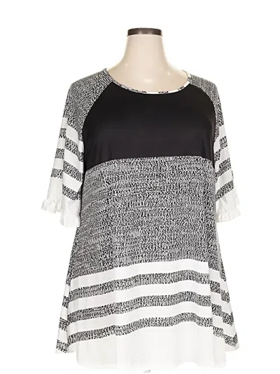 Pre-owned Lily By Firmiana 3/4 Sleeve T-shirt In Silver