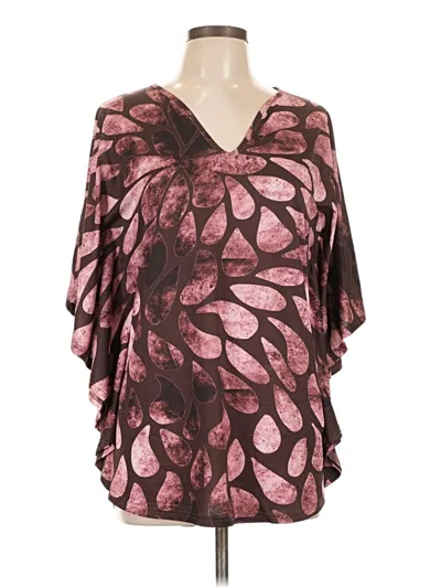 Pre-owned Lily By Firmiana Poncho In Burgundy