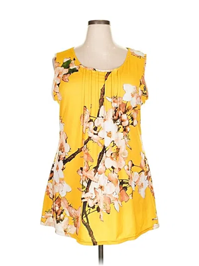 Pre-owned Lily By Firmiana Sleeveless T-shirt In Yellow