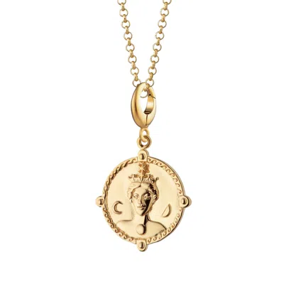 Lily Charmed Gold Plated Goddess Of Women And Mothers Hera Charm Necklace