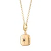 Lily Charmed Women's Blue / Gold Gold Plated Star Locket Necklace With Blue Stone