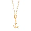 Lily Charmed Women's Gold Plated Anchor Charm Necklace