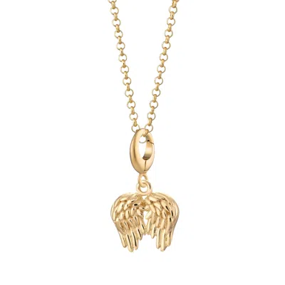Lily Charmed Women's Gold Plated Angel Wings Charm Necklace