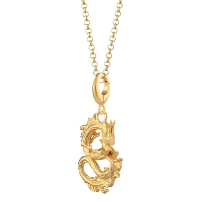 Lily Charmed Women's Gold Plated Chinese Dragon Charm Necklace