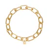 Lily Charmed Women's Gold Plated Chunky Hinged Link Charm Bracelet In Gold