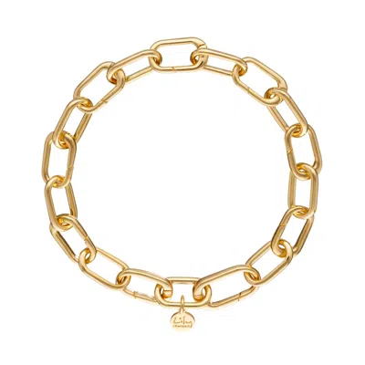 Lily Charmed Women's Gold Plated Chunky Hinged Link Charm Bracelet