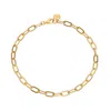 Lily Charmed Women's Gold Plated Chunky Oval Link Charm Bracelet