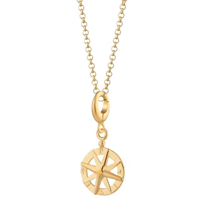 Lily Charmed Women's Gold Plated Compass Charm Necklace