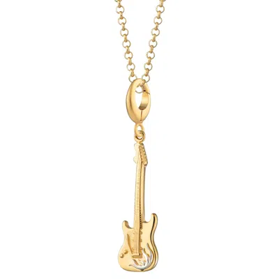 Lily Charmed Women's Gold Plated Electric Guitar Charm Necklace